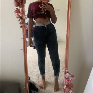 Primark High-waisted Sweatpants Navy & Gray